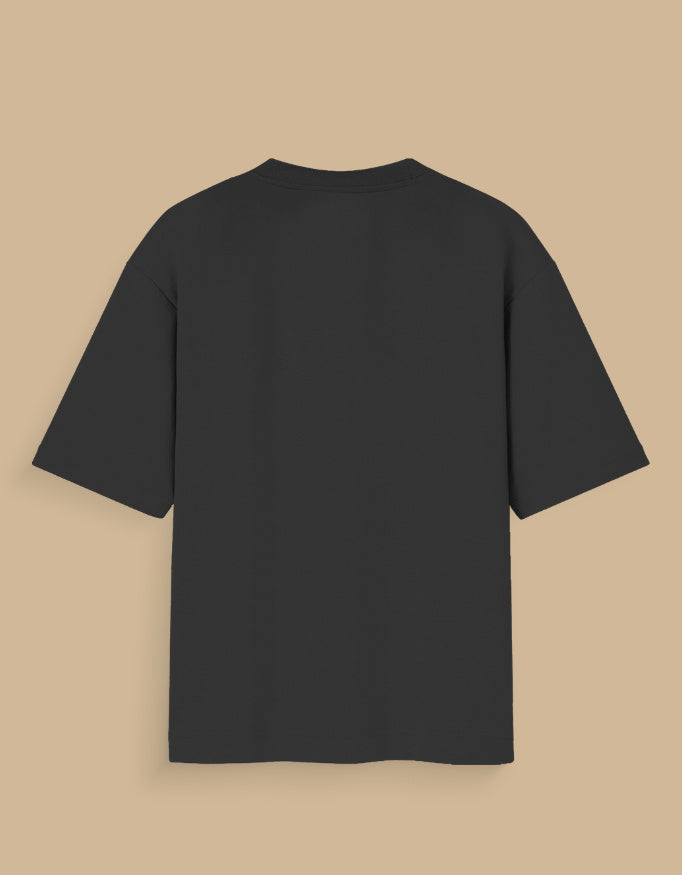 He Walked Toward Ram oversized tee back view – Hanuman mythology DesiThreads