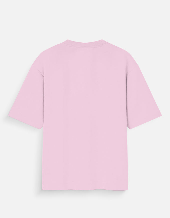 Stillness Is His Loudest Prayer oversized tee pink – Hanuman meditation mythology graphic tee India