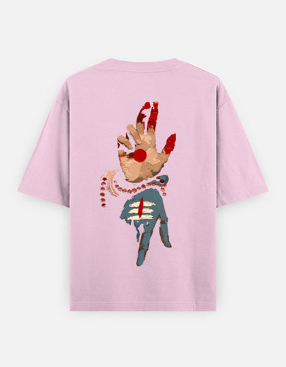The Shiv Shakti Oversized T-Shirt - Shiv Shakti Back Print Lifestyle - DesiThreads