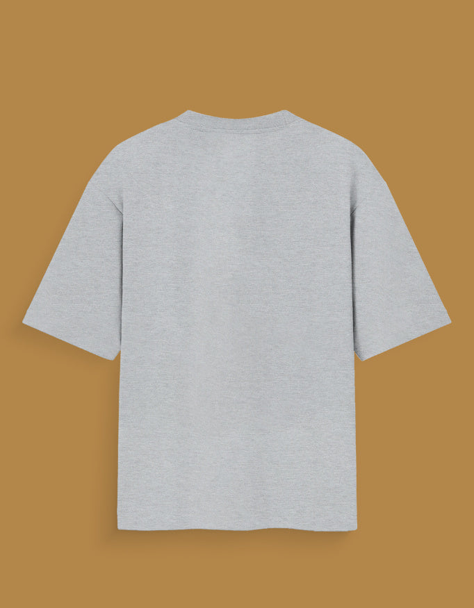 Still Infinite Aware oversized tee grey – Mahadev mythology graphic Indian streetwear DesiThreads