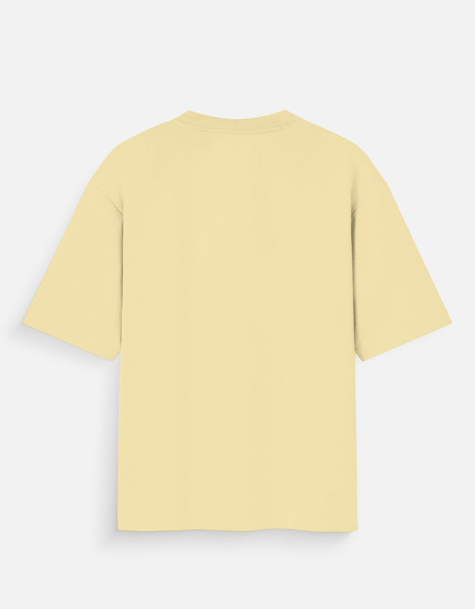 The Awakening Graphic oversized tee back – beige Shiva streetwear DesiThreads India