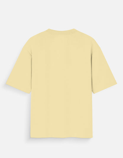 The Awakening Graphic oversized tee back – beige Shiva streetwear DesiThreads India