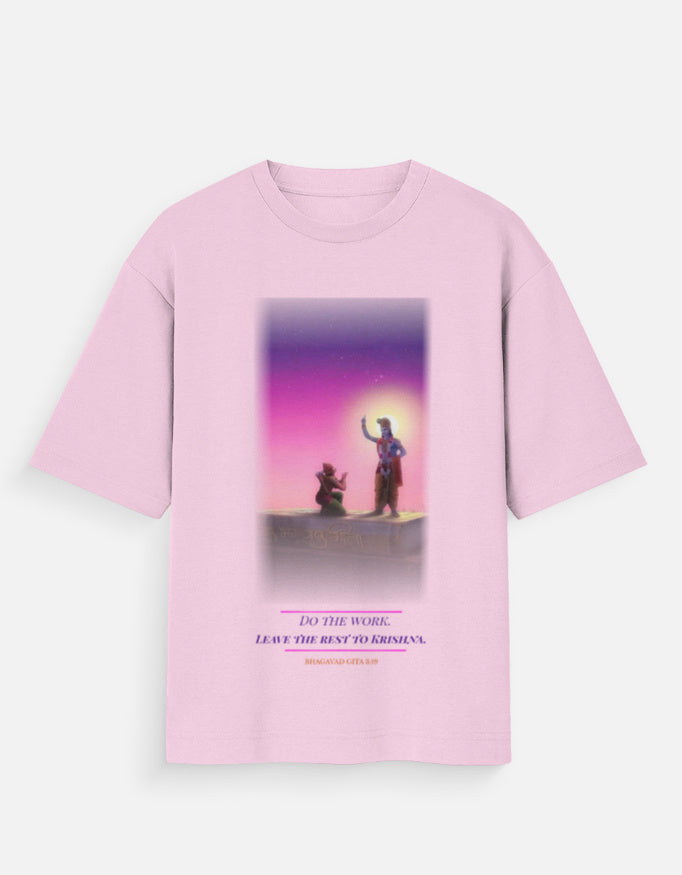 The Divine Guidance oversized t-shirt front view – Hindu mythology spiritual streetwear India
