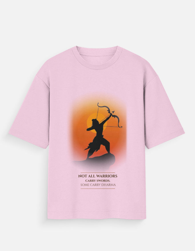 The Path of Dharma oversized t-shirt back view – Ram mythology DesiThreads