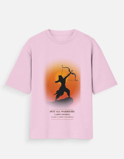 The Path of Dharma oversized t-shirt back view – Ram mythology DesiThreads