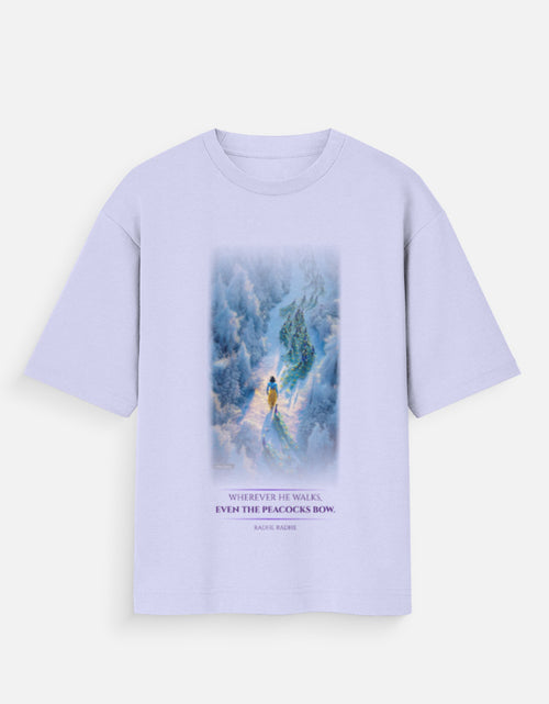 The Divine Path oversized tee front – Krishna divine path Indian streetwear DesiThreads