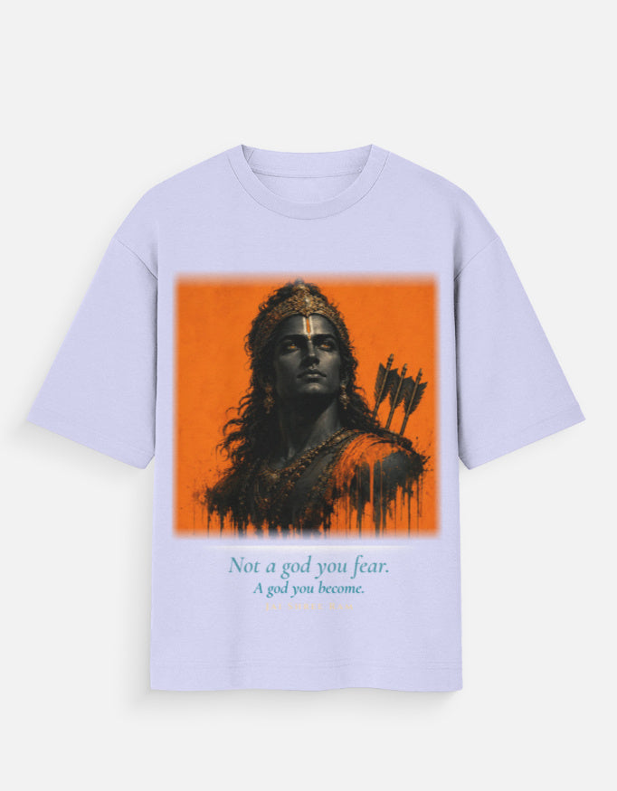 Not A God You Fear oversized t-shirt size chart – unisex fit DesiThreads India