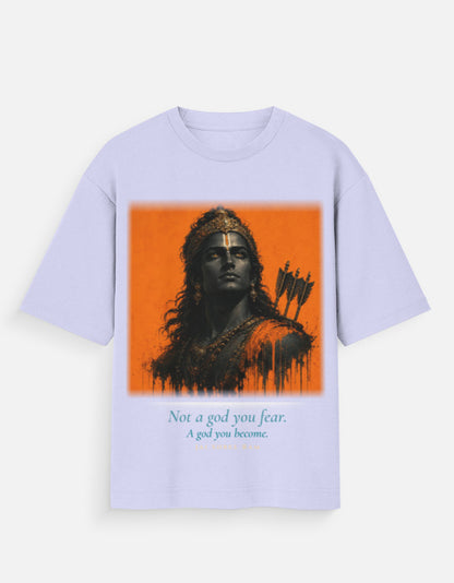 Not A God You Fear oversized t-shirt size chart – unisex fit DesiThreads India