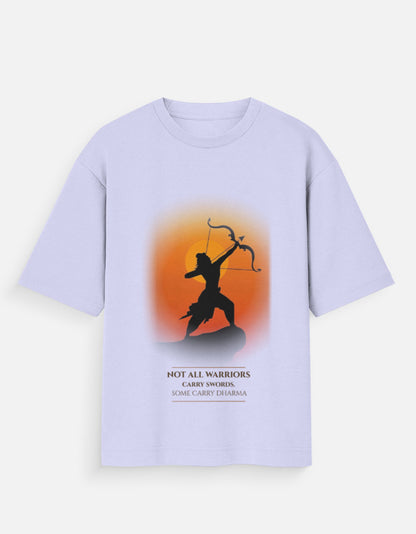 The Path of Dharma oversized tee beige – Lord Ram dharma graphic Indian streetwear
