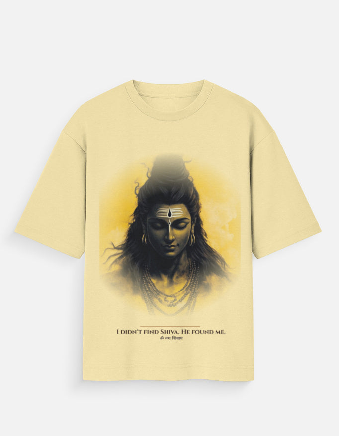 The Awakening Graphic oversized tee front – Mahadev mythology Indian streetwear
