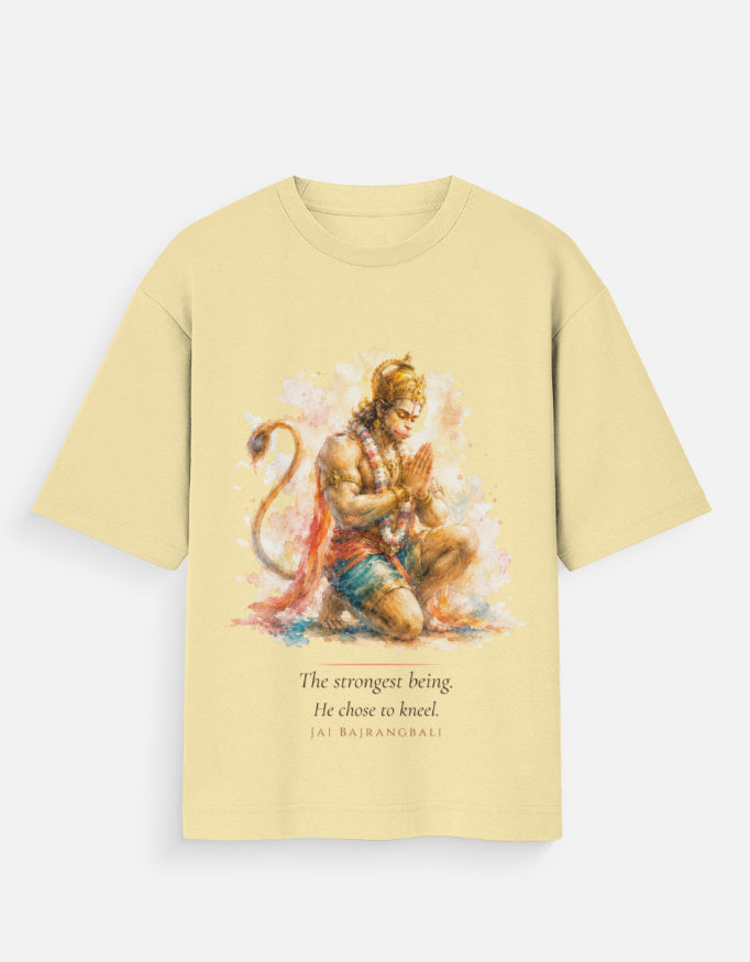 The Strongest Being Chose To Kneel oversized t-shirt size chart – unisex fit DesiThreads India