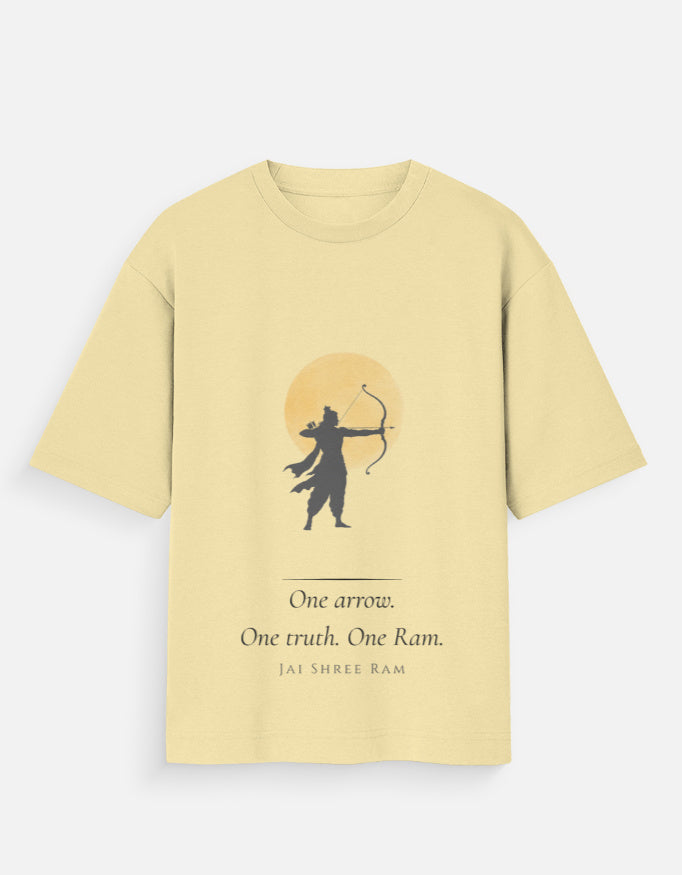 One Arrow One Truth oversized t-shirt size chart – unisex fit DesiThreads India