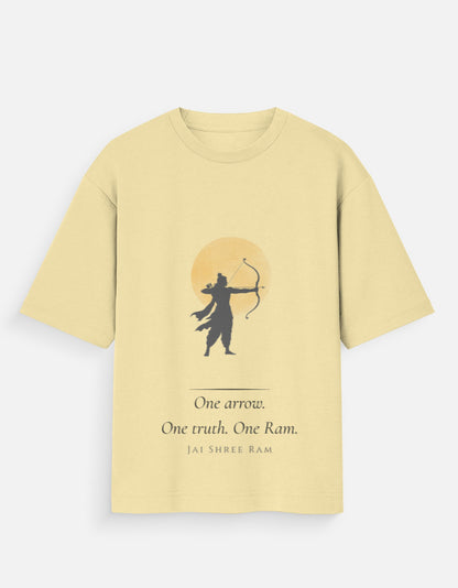 One Arrow One Truth oversized t-shirt size chart – unisex fit DesiThreads India
