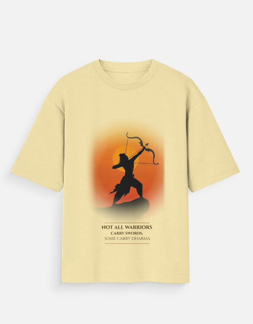 The Path of Dharma oversized tee front – Ram dharma Indian streetwear DesiThreads